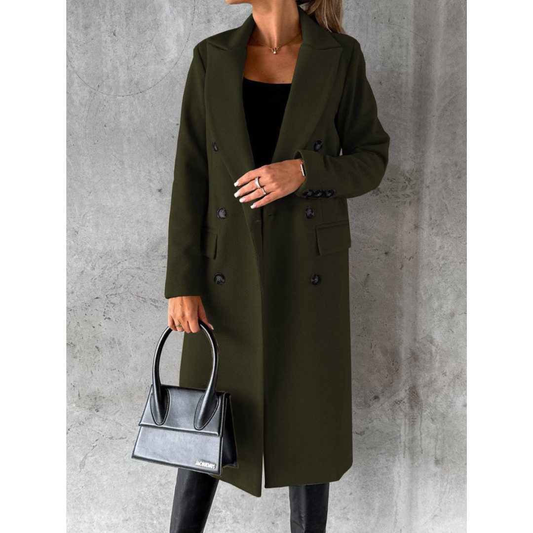 Nadinea | Damen Warme Trench Mantel | Lange