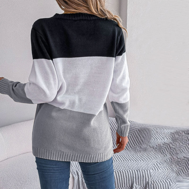 Lässiger Farbblock Cardigan