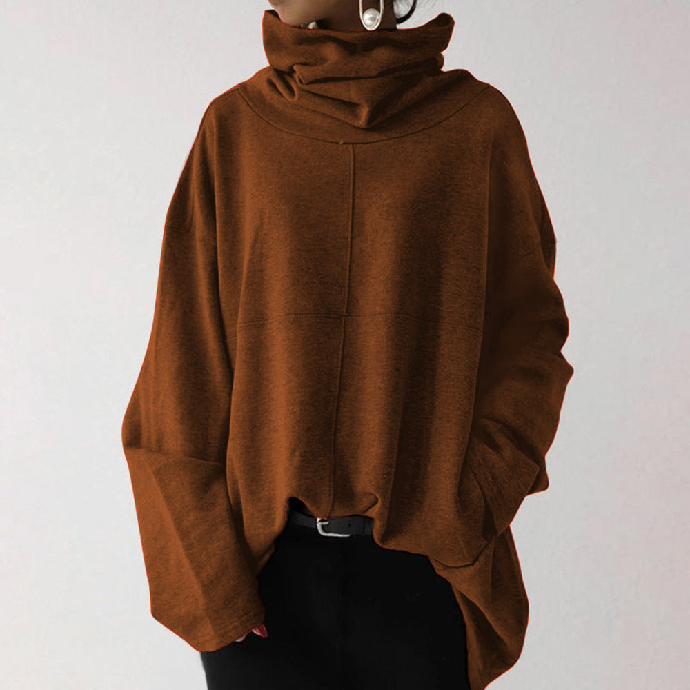 Eleganter Langarm-Rollkragenpullover Für Frauen