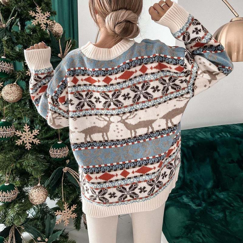 Vintage-Weihnachtspullover für einen Nostalgischen Look Für Frauen