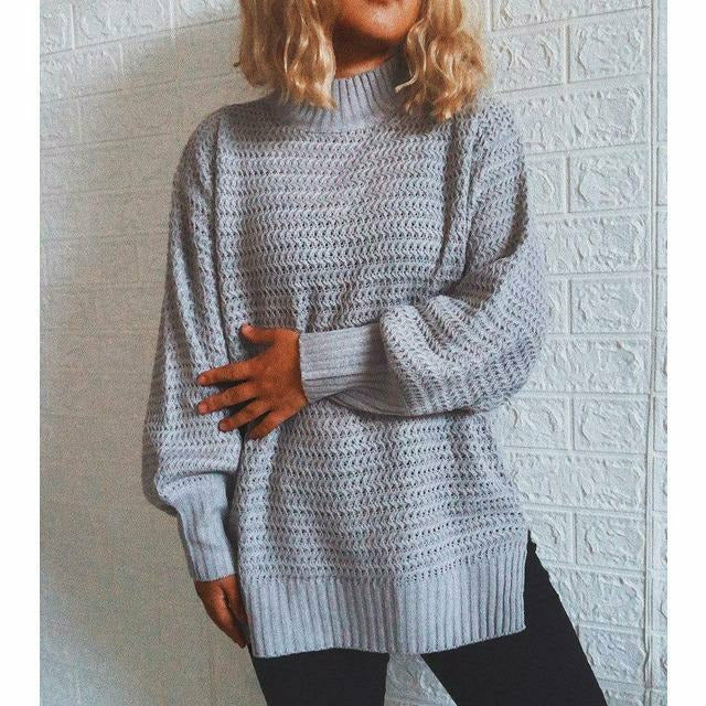 Eleganter Fester Strickpullover