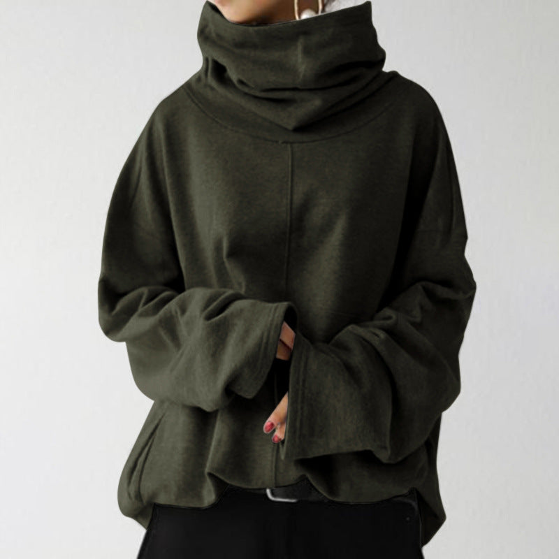 Eleganter Langarm-Rollkragenpullover Für Frauen