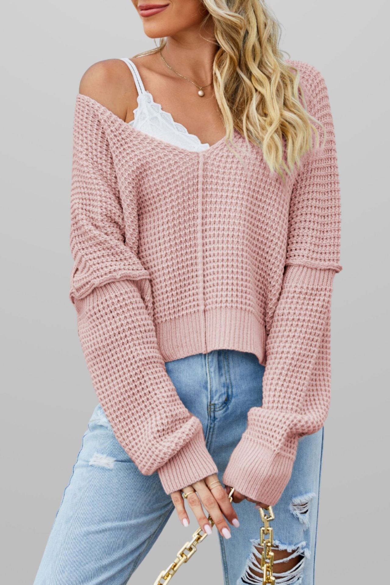 Kuscheliger Off-Shoulder-Strickpullover