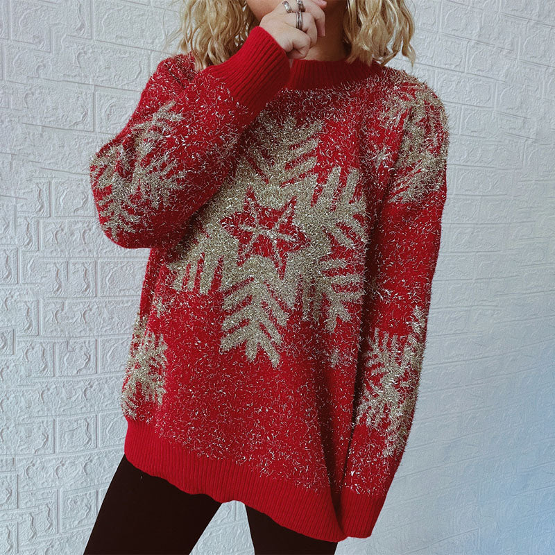 Lässiger Weihnachtlicher Strickpullover