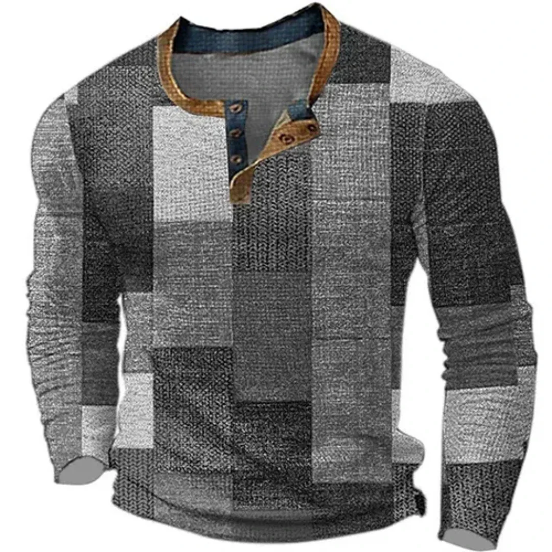 Rexim | Herren Patchwork Hemd | Langarm