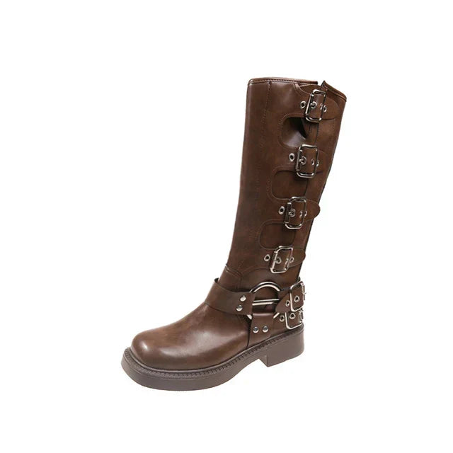 Kyline™ - Elegante kniehohe Plateaustiefel