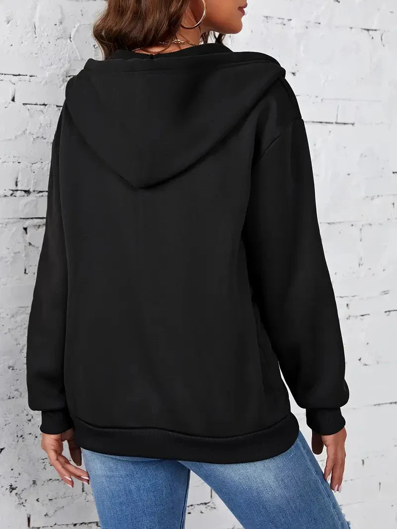 Sofia | Damen Hoodie mit Kordelzug aus Samt für Herbst und Winter