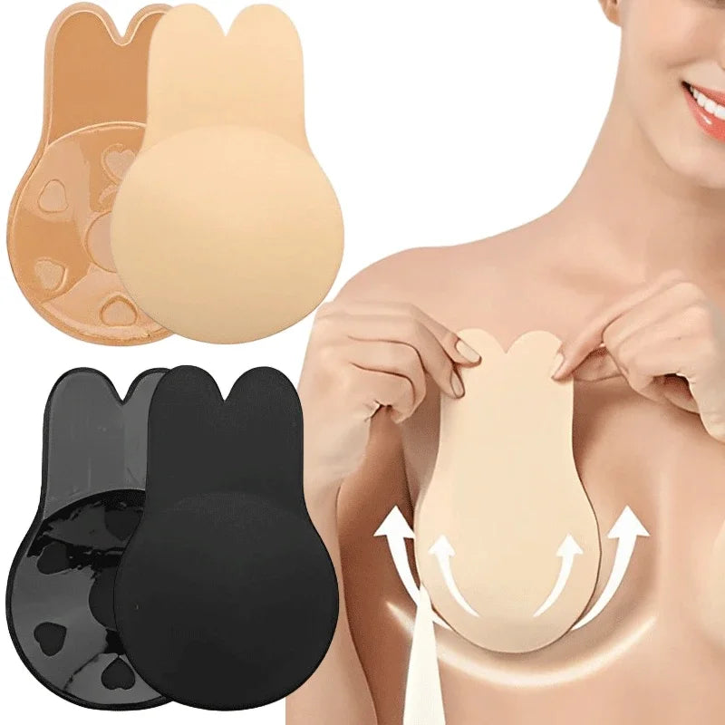 Selbstklebender Push-Up-Silikon-BH Mit Nippelabdeckungen Für Frauen