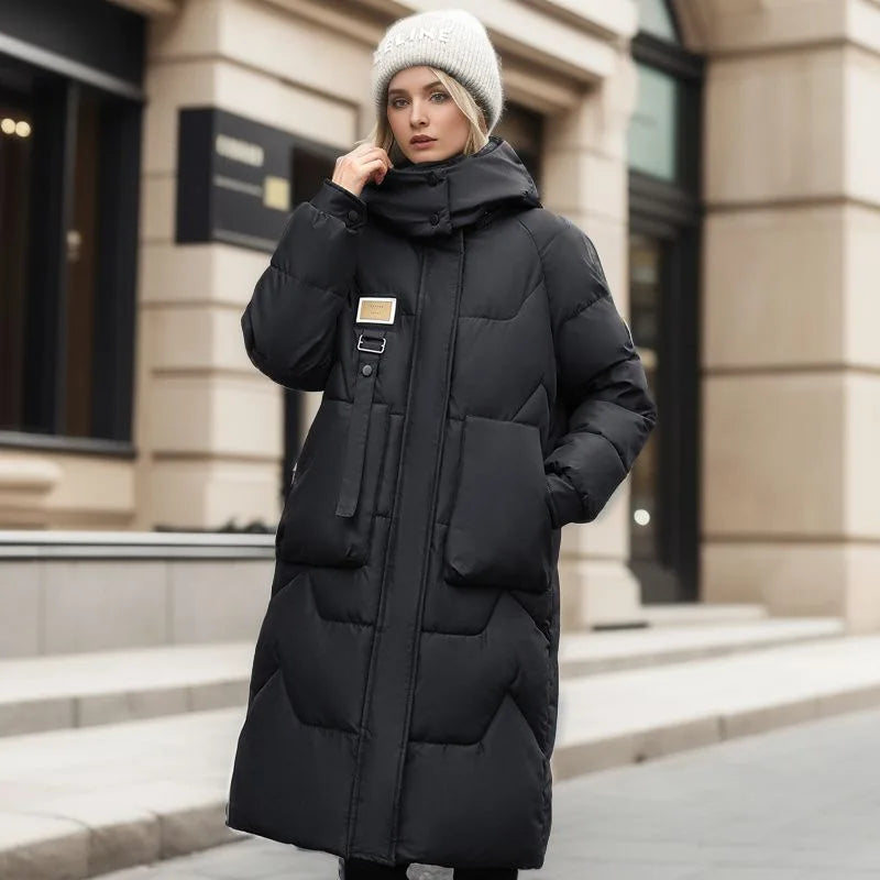 Eleonora | Trendige und warme lange Winterjacke