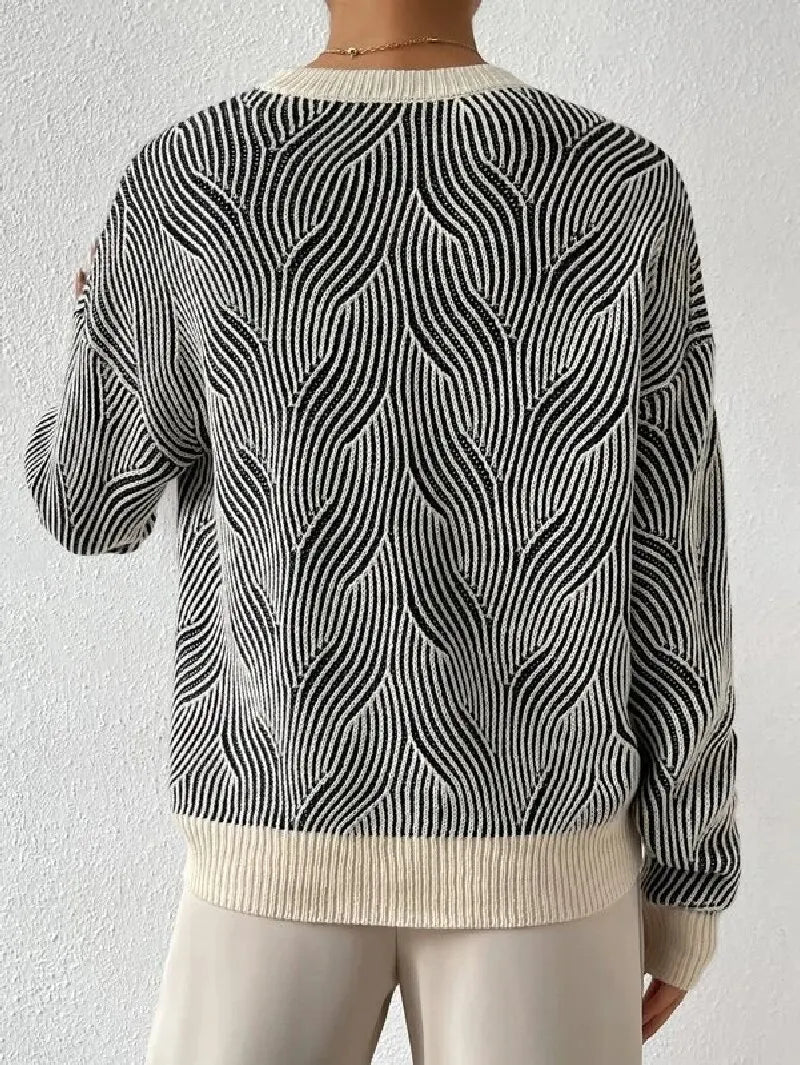 Anah | Zopfstrickpullover mit fallenden schultern