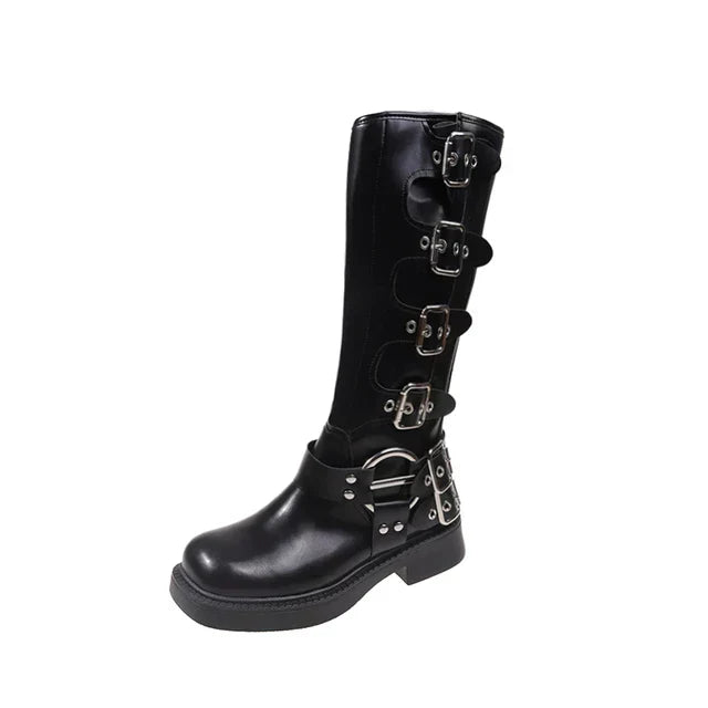 Kyline™ - Elegante kniehohe Plateaustiefel