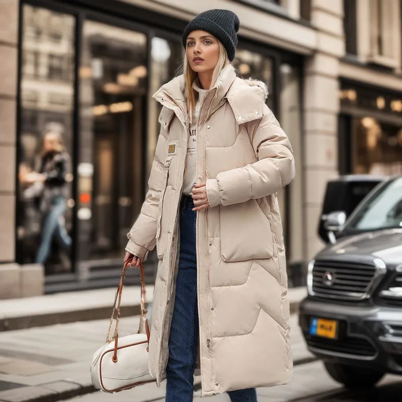 Eleonora | Trendige und warme lange Winterjacke