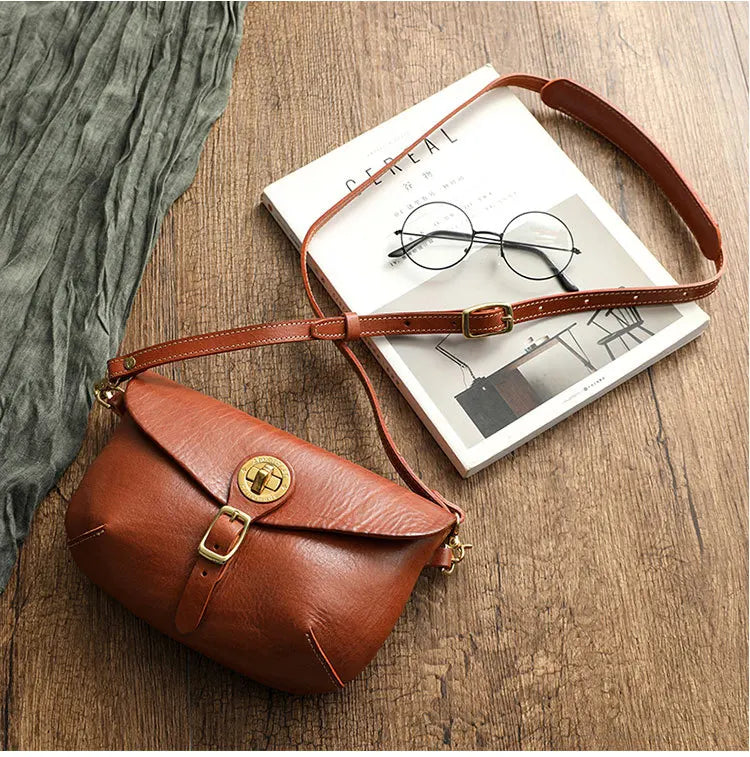 Amalie™ | Elegante Satteltasche aus echtem Leder im Vintage-Stil