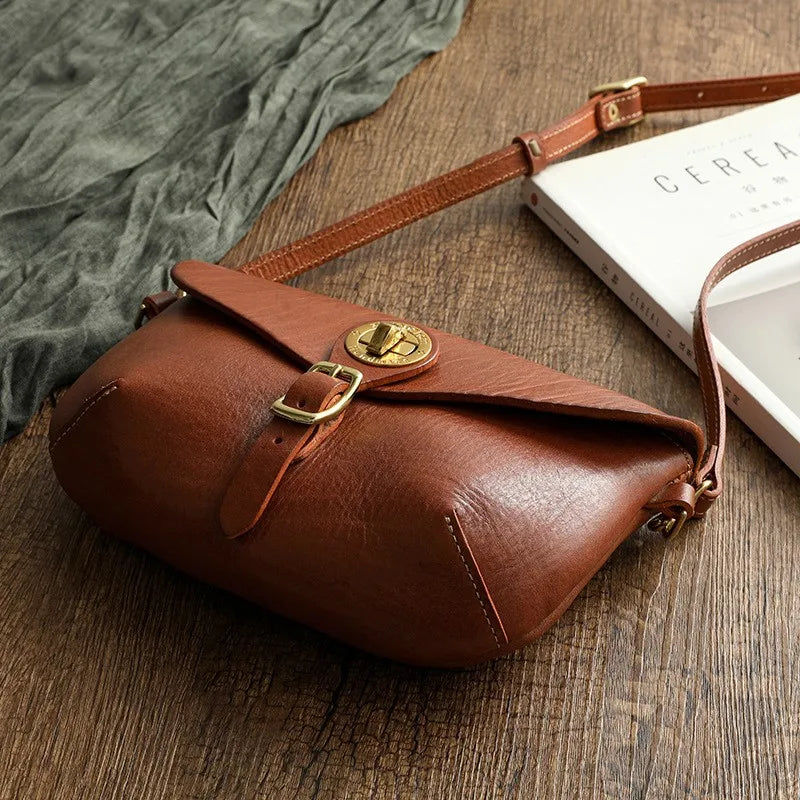 Amalie™ | Elegante Satteltasche aus echtem Leder im Vintage-Stil