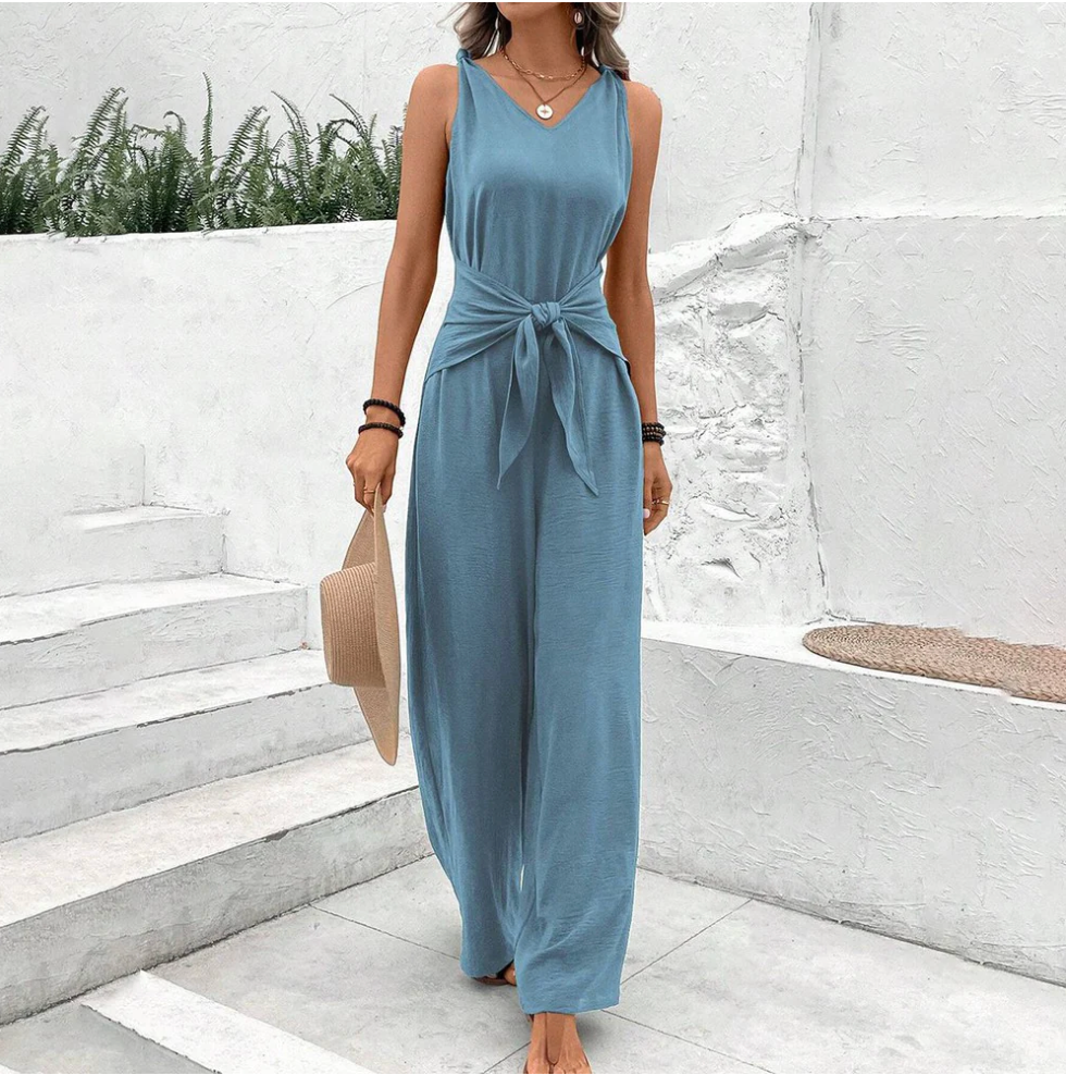 Emmalyn - Blauer eleganter Jumpsuit