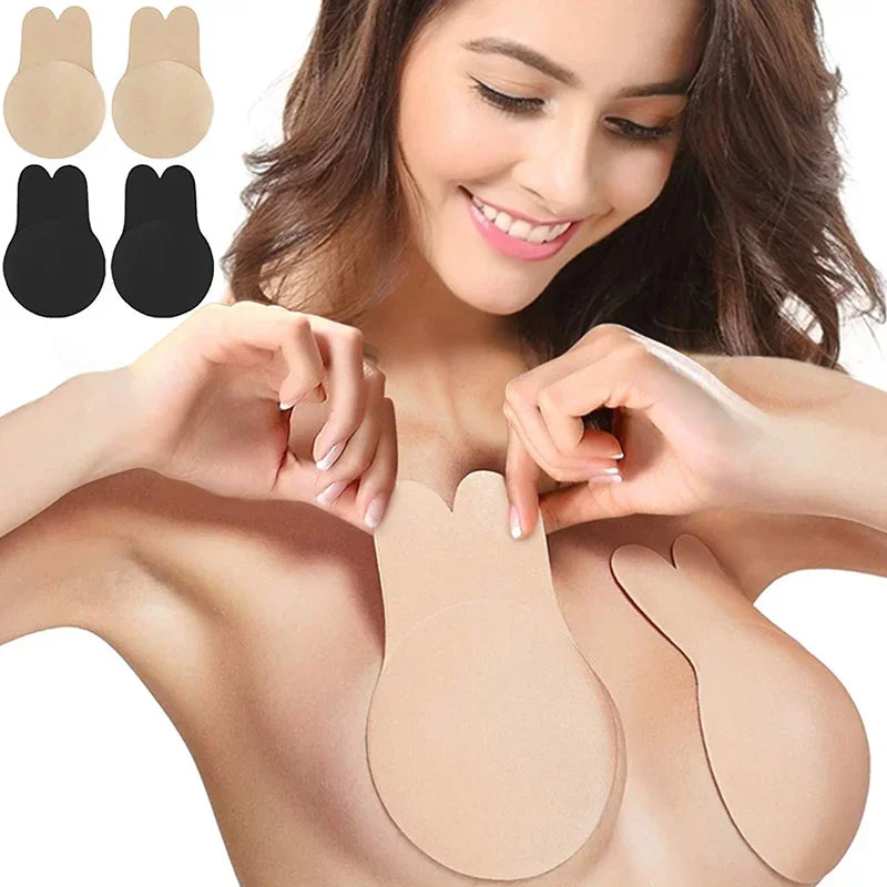 Selbstklebender Push-Up-Silikon-BH Mit Nippelabdeckungen Für Frauen