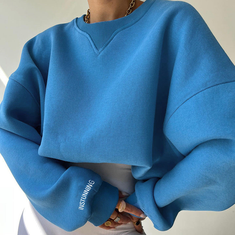 Gemütliches Oversized Sweatshirt Für Ultimativen Entspannten Komfort Für Frauen