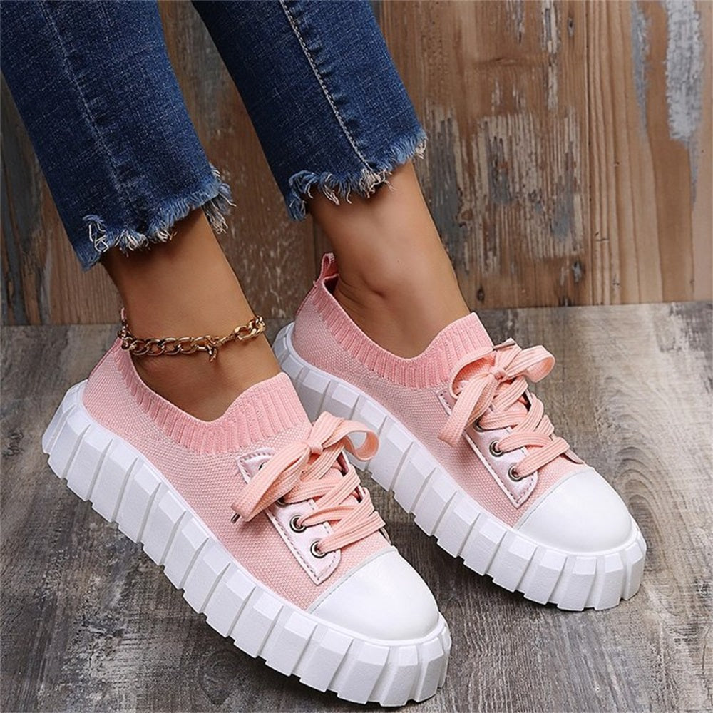 Annalynn - Rosa Mesh Sneaker Damen