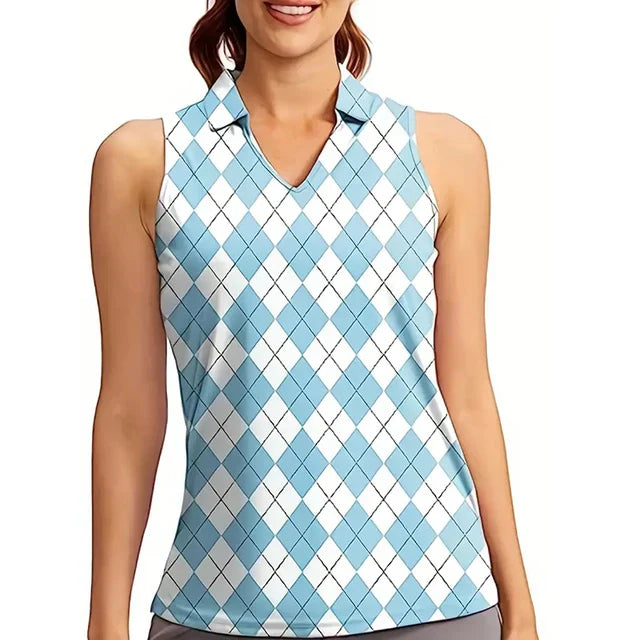 Klarissa - Schwarze Tennis-Polo-Tanktop