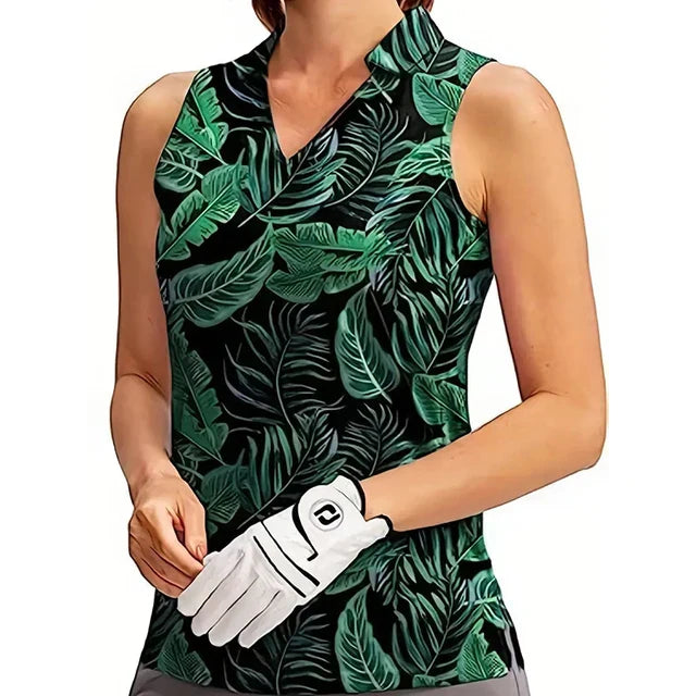 Klarissa - Schwarze Tennis-Polo-Tanktop