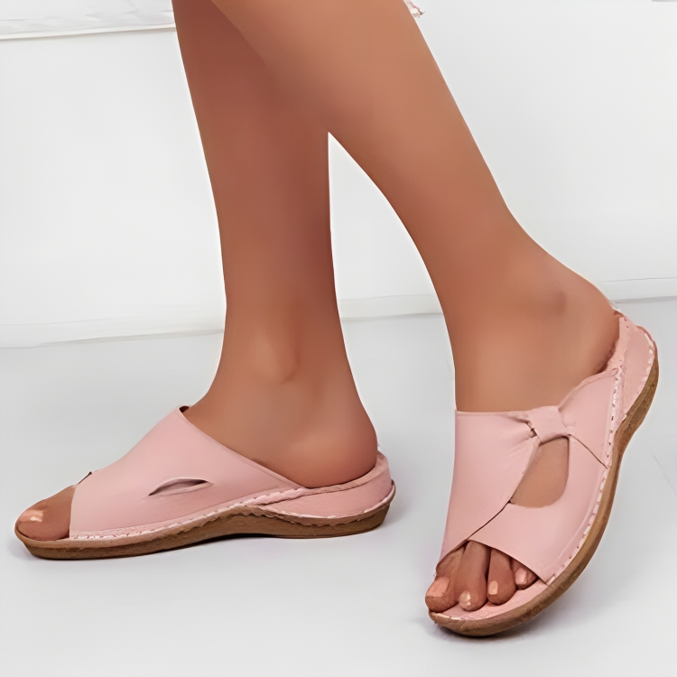 Octavie™ Retro-Plateau-Ledersandalen