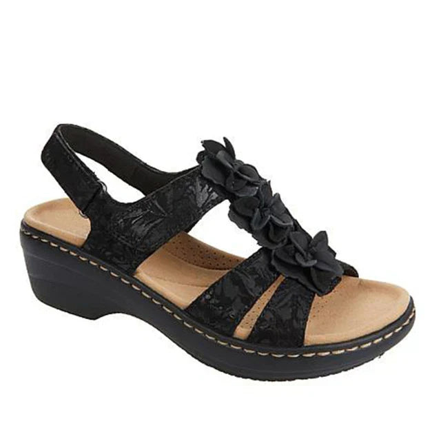 Schwarze orthopädische Sandalen - Lotte