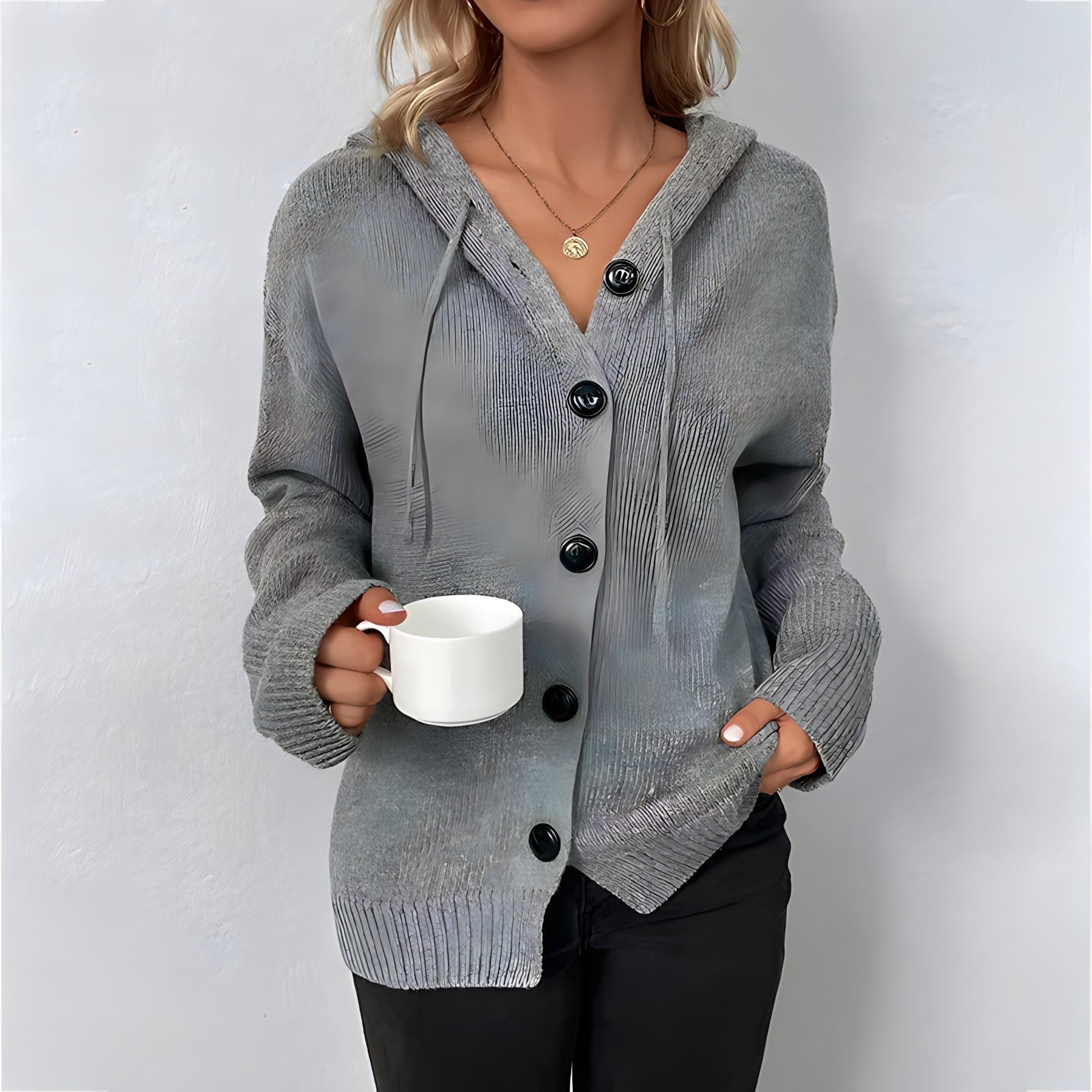 Rosemaria™ | Gemütliche Strickjacke mit Kapuze