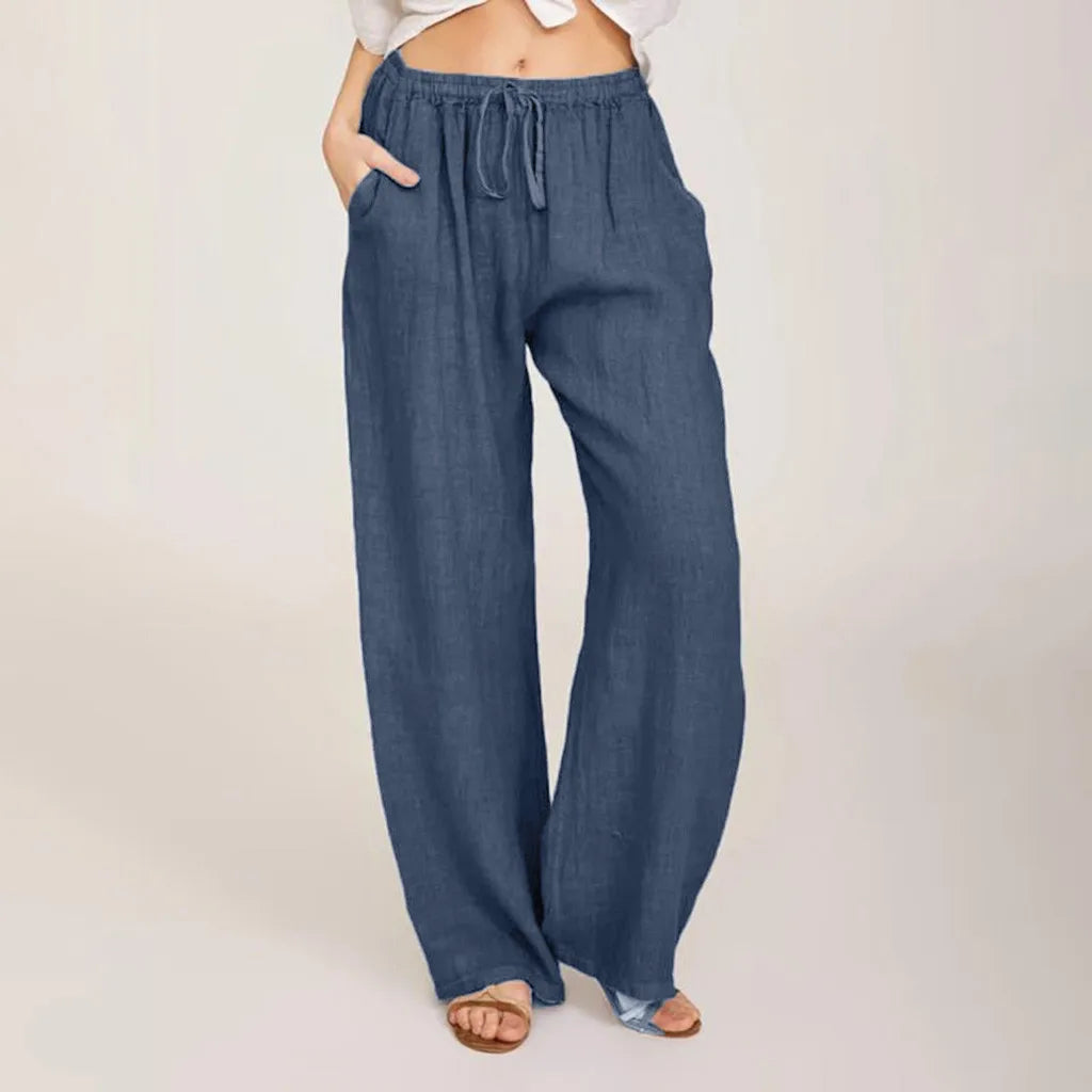 Jula | Damen Baumwolle Leinen Hose