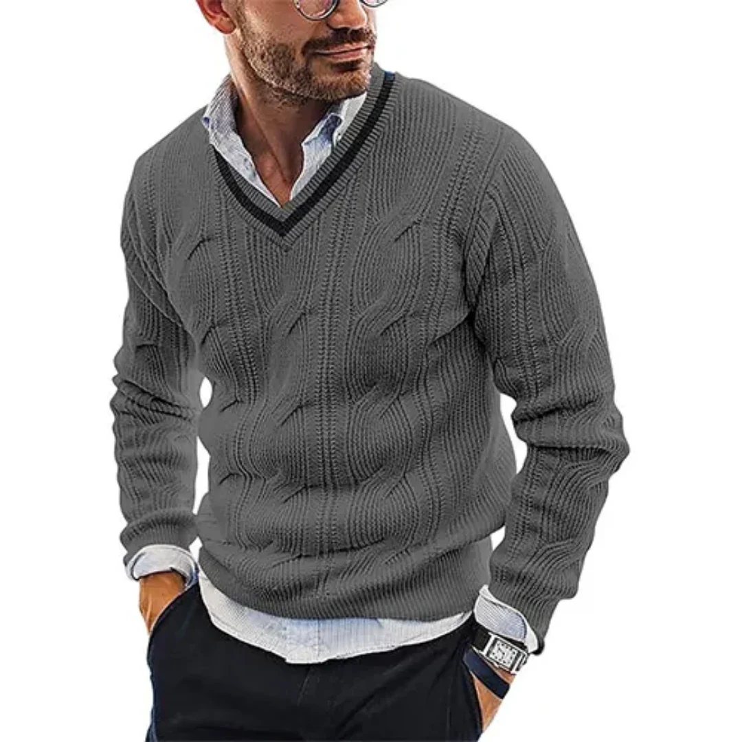 Wyatt | Herren V-Ausschnitt Pullover | Strick