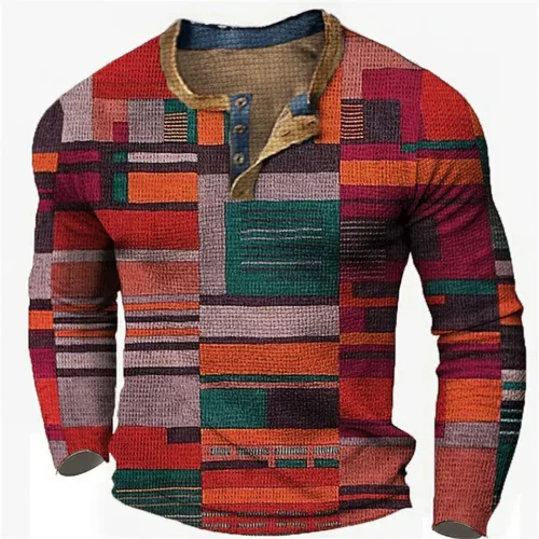 Wyldera | Herren Langarm Hemd | Patchwork