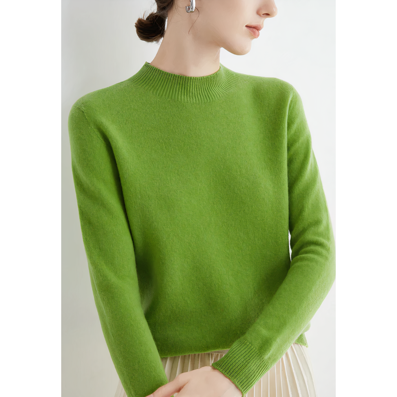 Amelie | Eleganter schlanker Kaschmir-Strickpullover für Damen