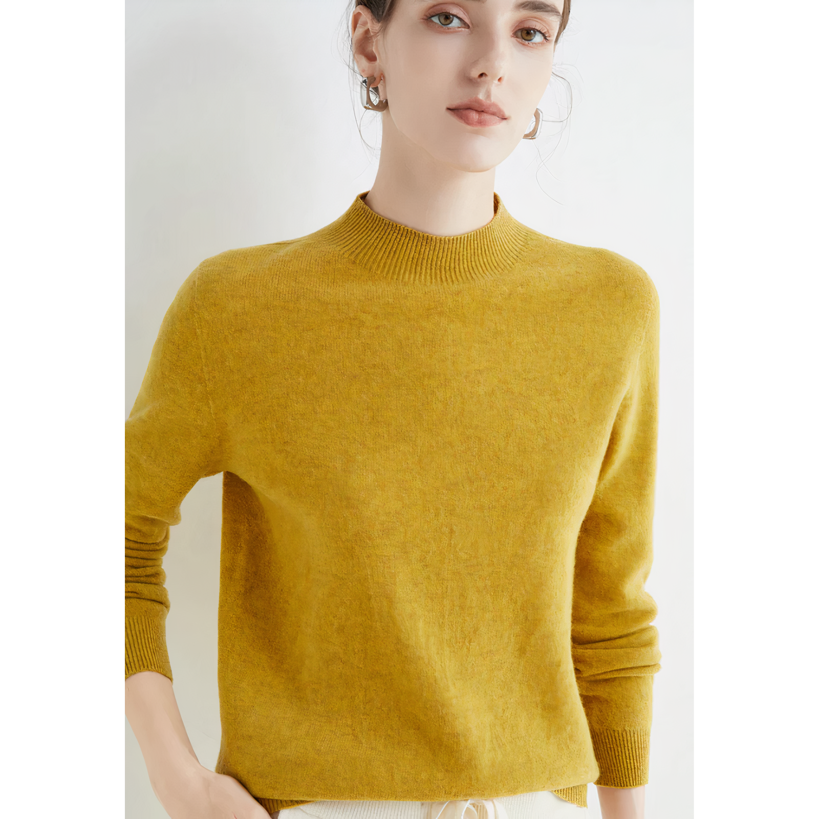 Amelie | Eleganter schlanker Kaschmir-Strickpullover für Damen