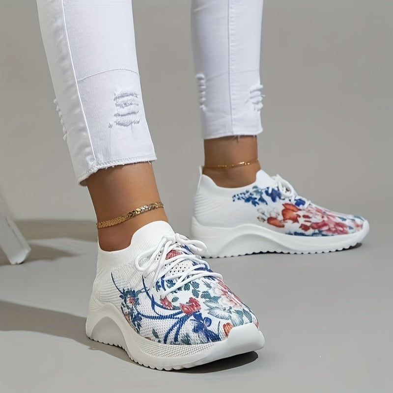 Weiße Blumen Sneakers - Sharyn