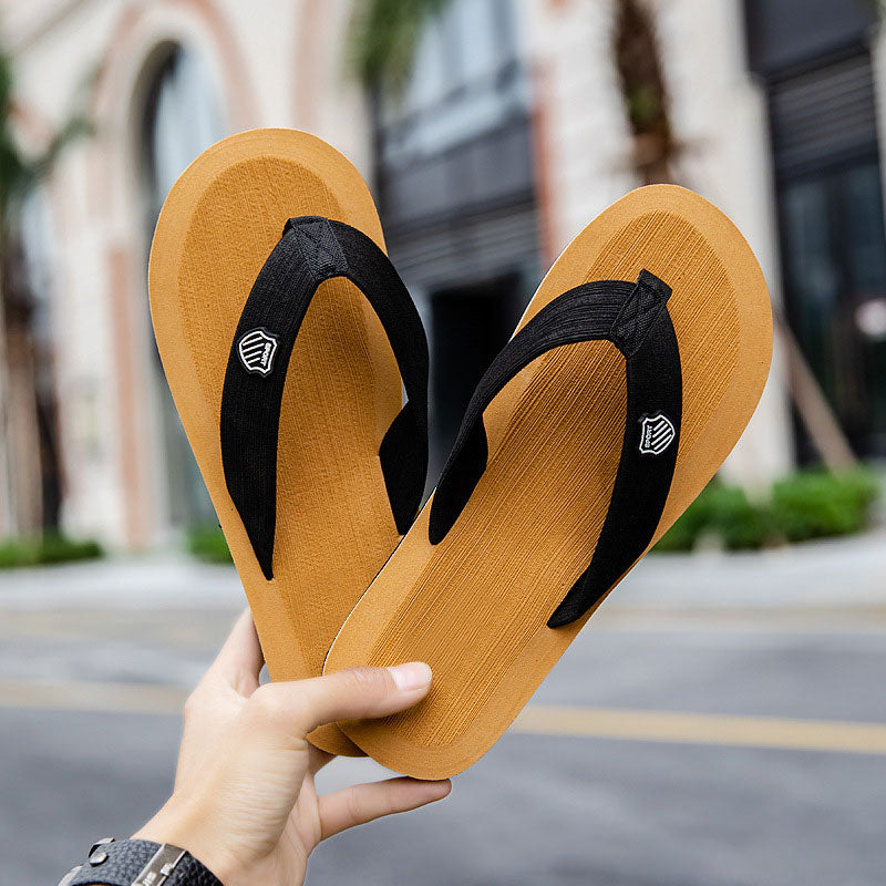 Walnussbraune Orthopädische Flip-Flops - Kai