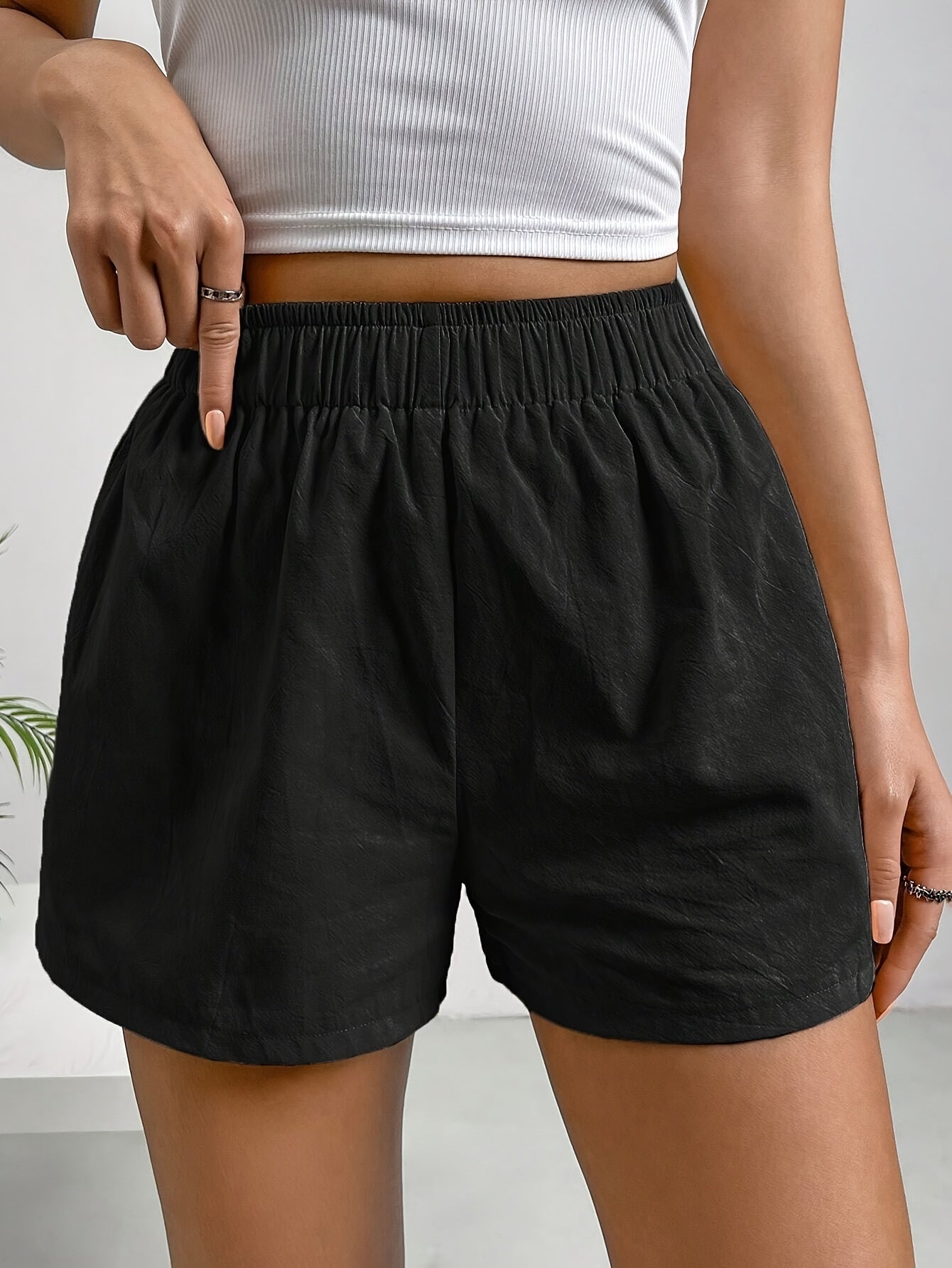 Weiße einfache Shorts - Lily