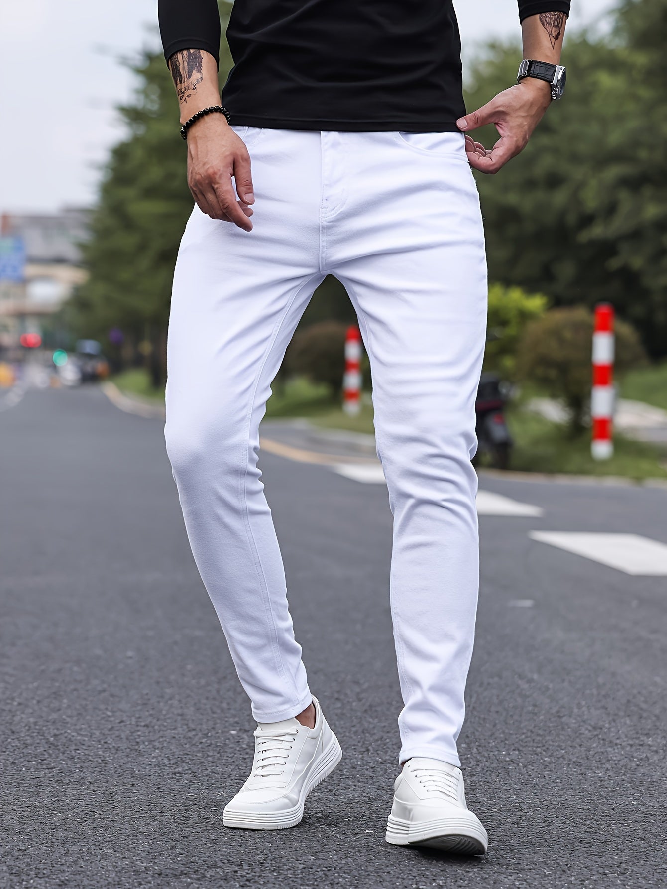 Weiße Slim Fit Jeans - Max