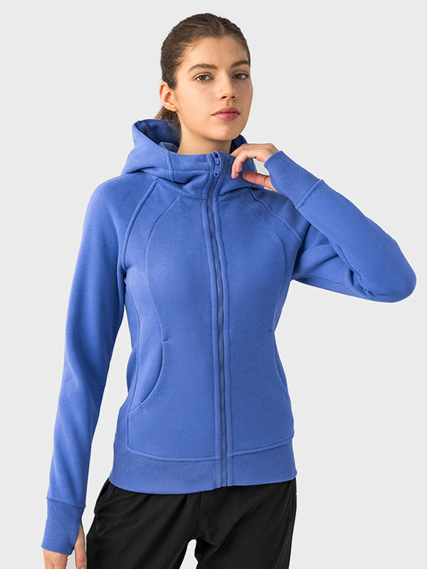 Active Wear Kapuzenpullover mit Reißverschluss