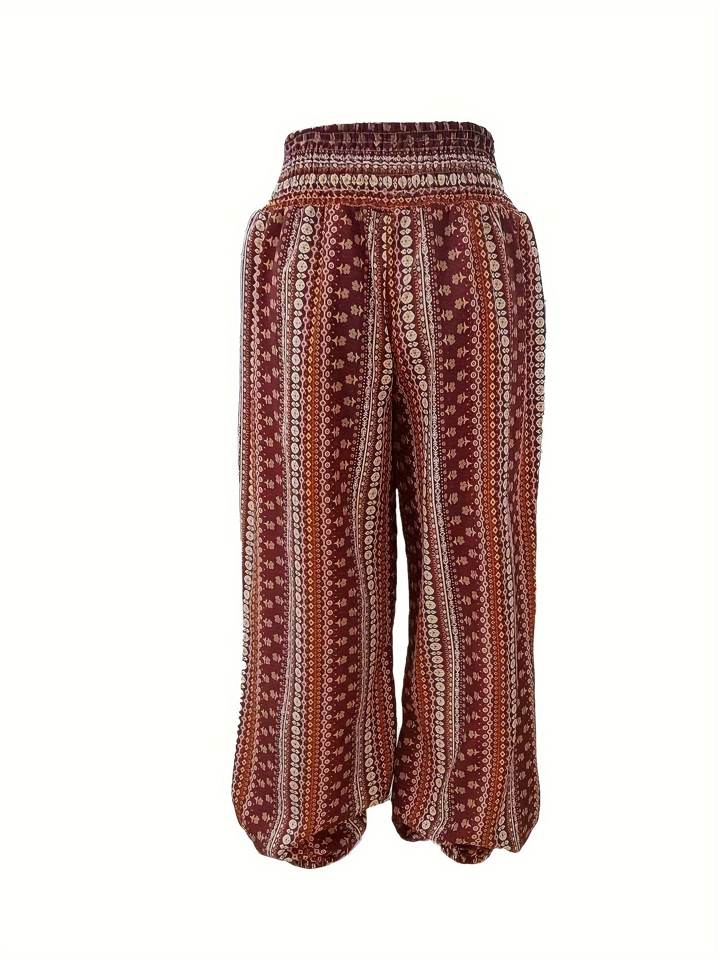 Weiße Boho Plus Size Hose - Ella