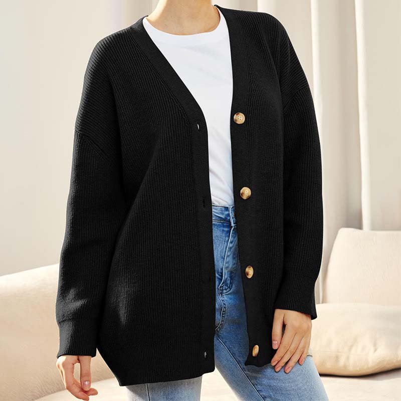 Klassische Offene Strickjacke Für Gemütliches Layering Für Frauen