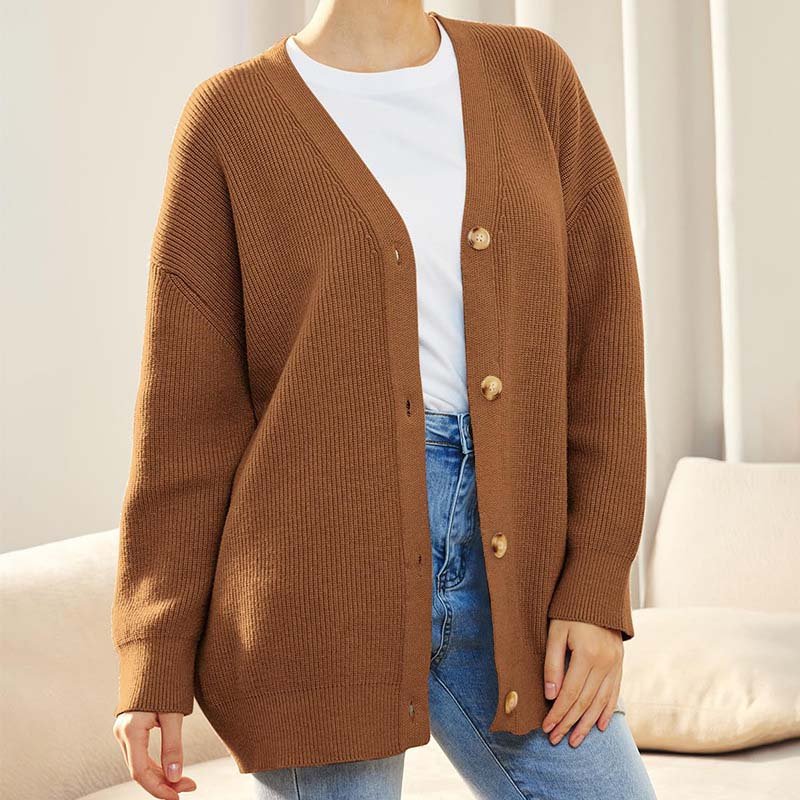 Klassische Offene Strickjacke Für Gemütliches Layering Für Frauen