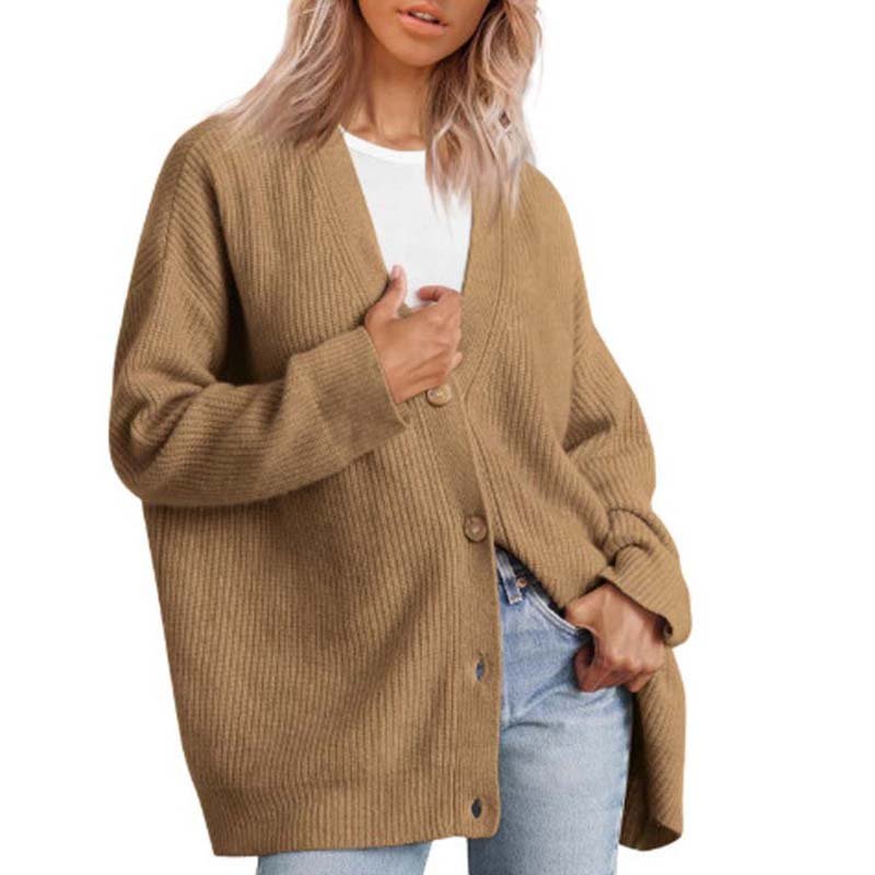 Klassische Offene Strickjacke Für Gemütliches Layering Für Frauen