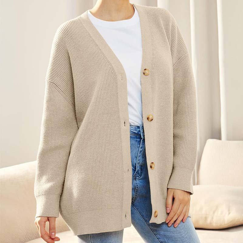 Klassische Offene Strickjacke Für Gemütliches Layering Für Frauen