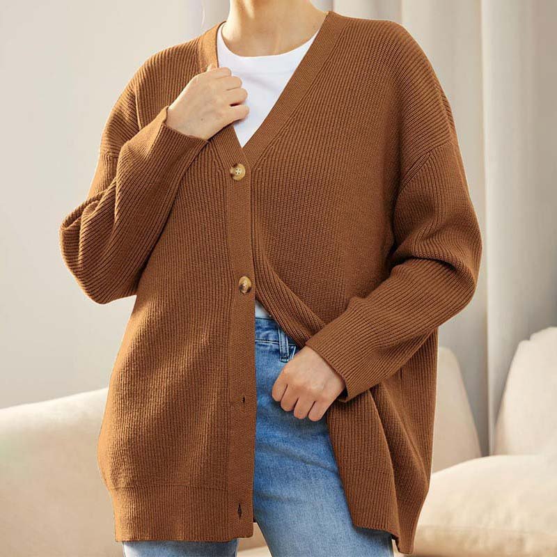 Klassische Offene Strickjacke Für Gemütliches Layering Für Frauen