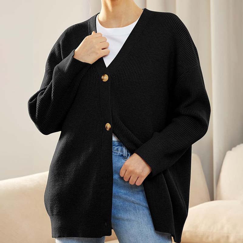 Klassische Offene Strickjacke Für Gemütliches Layering Für Frauen