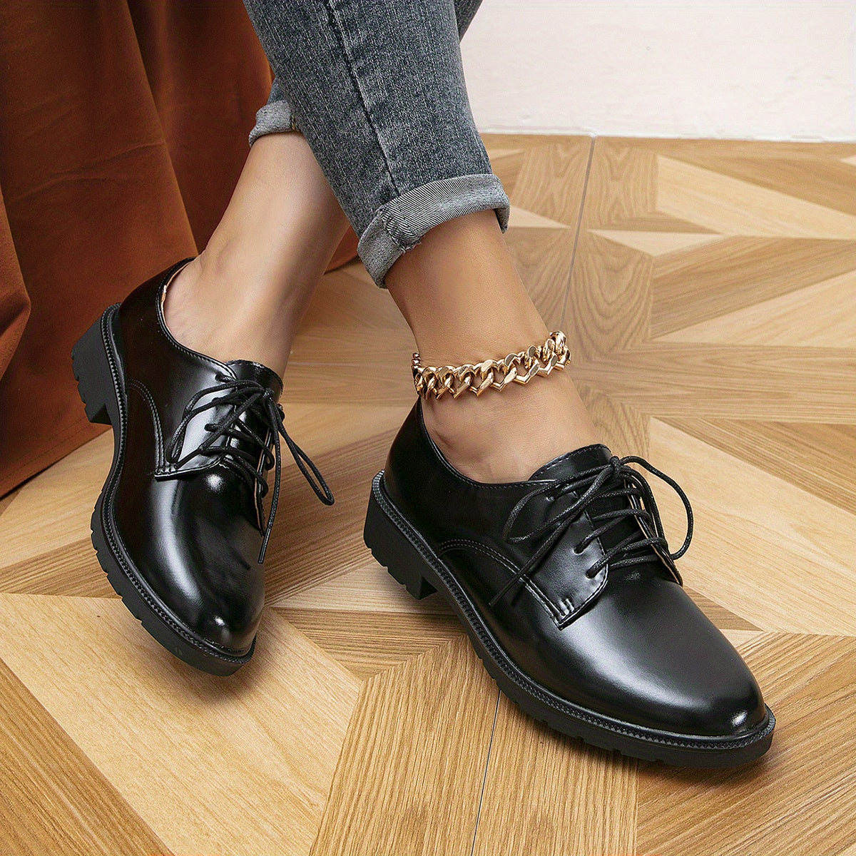 Schwarze Oxford-Schuhe - Lara