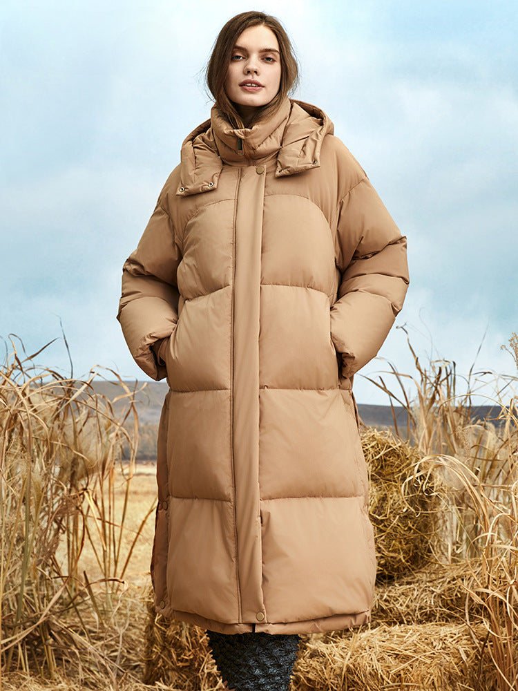 Lange Pufferjacke für Damen