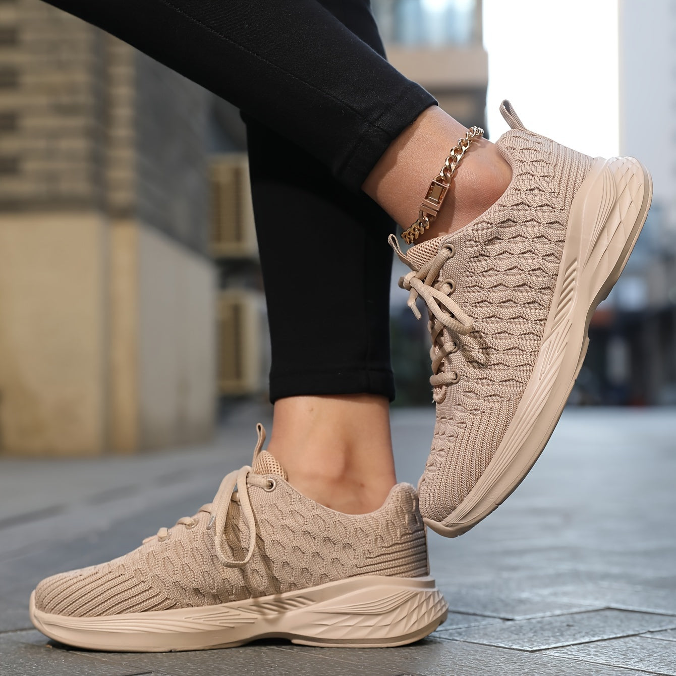 Khaki Orthopädische Sneaker - Lara