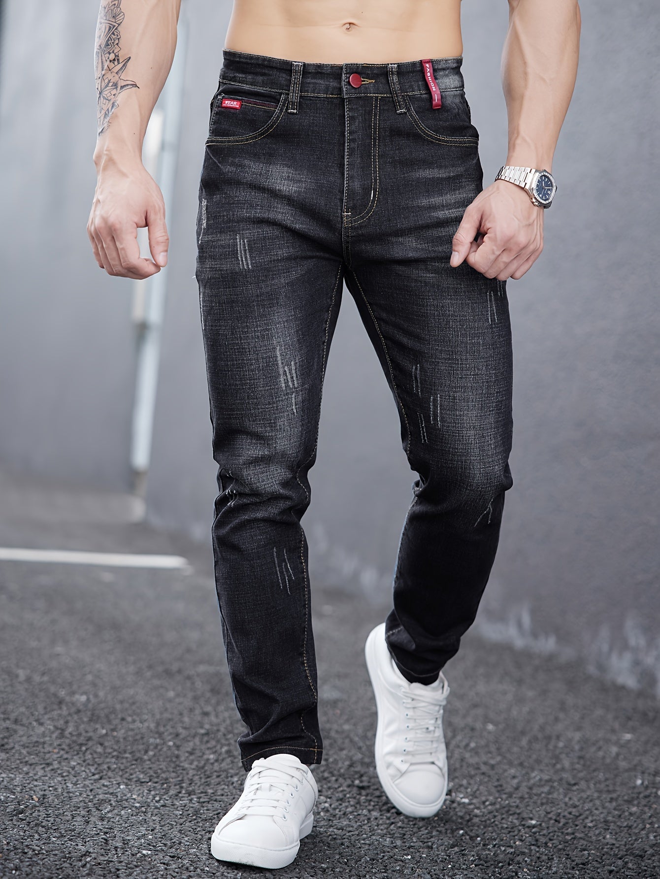 Schwarze Skinny Jeans - Kai