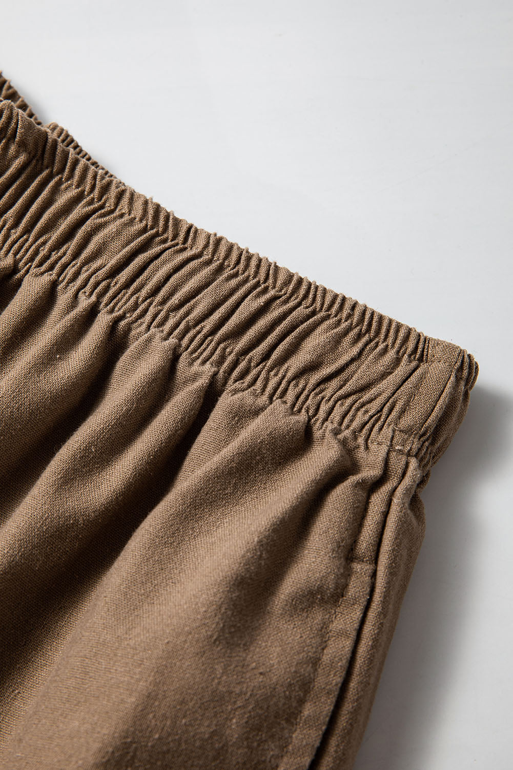 Desert Palm Baumwoll-Leinen Weitbein-Hose Für Frauen