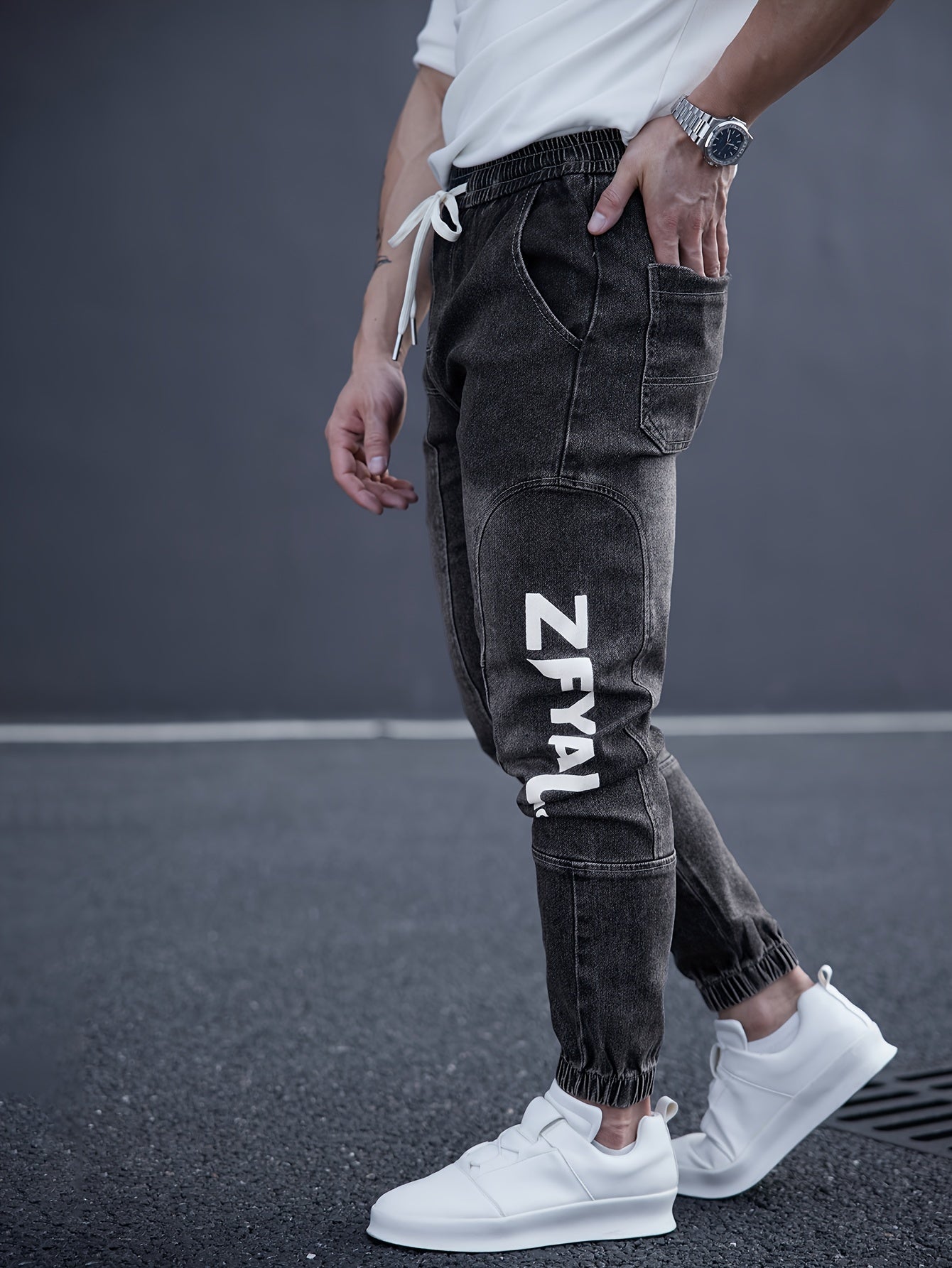 Schwarze Tapered Jeans - Jeroen